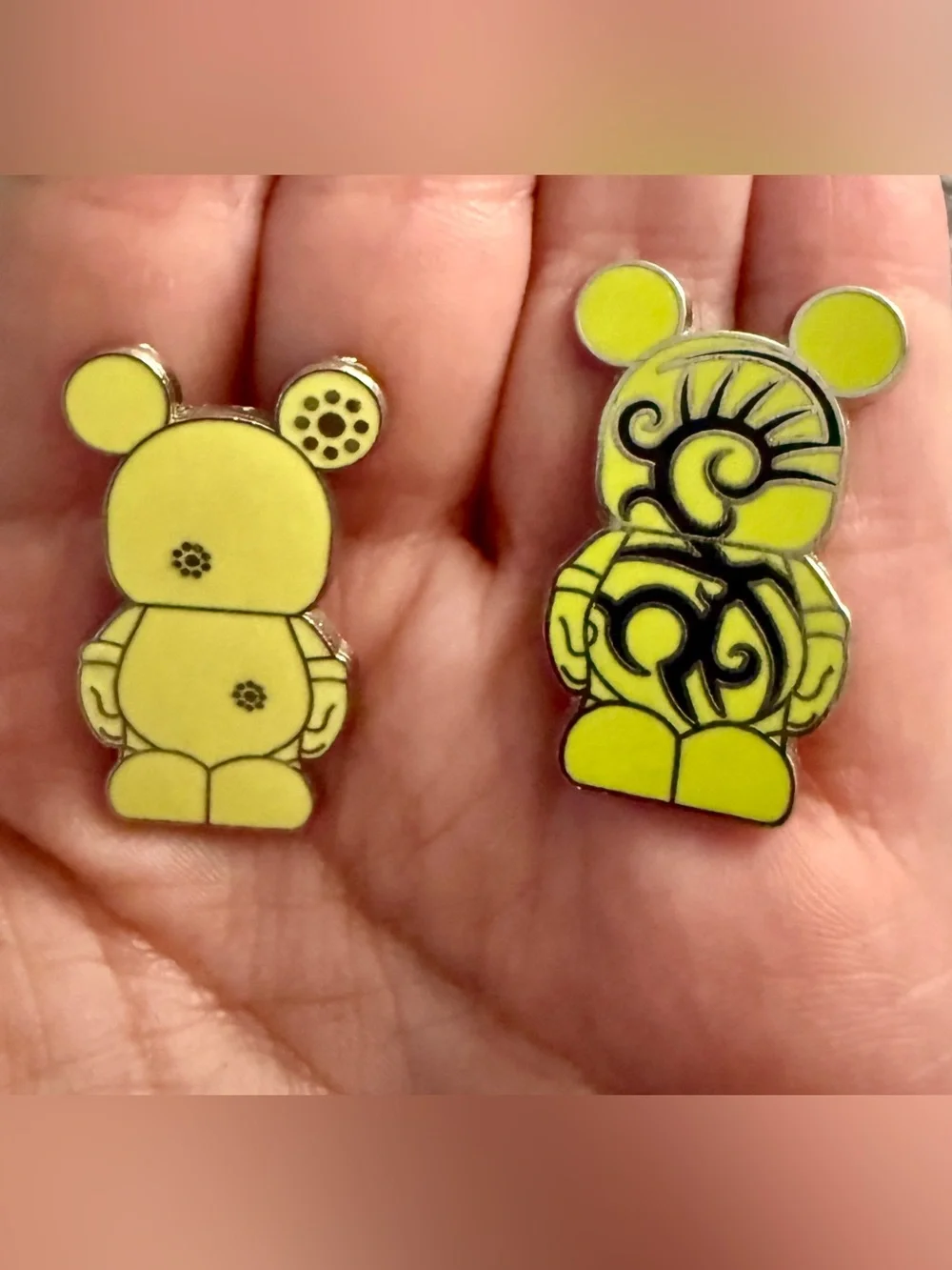 Set Of 2 Disney Trading Pins Vinylmation Jr Disney Parks Yellow Mickey Mouse